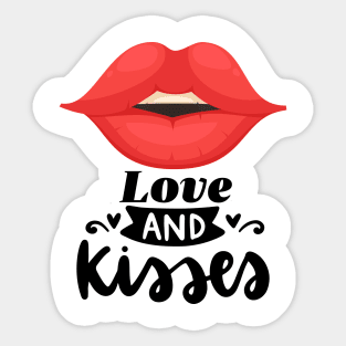 Love and Kiss Lovers Sticker